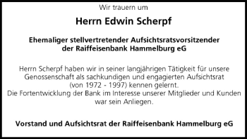 Anzeige von Edwin Scherpf von MGO