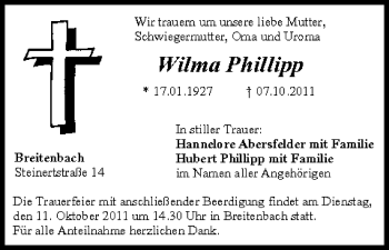 Anzeige von Wilma Phillipp von MGO
