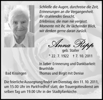 Anzeige von Anna Ripp von MGO