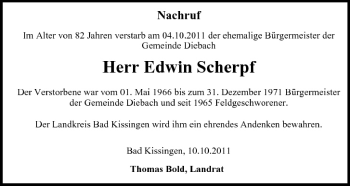 Anzeige von Edwin Scherpf von MGO
