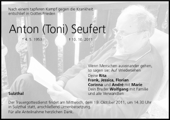 Anzeige von Anton Seufert von MGO