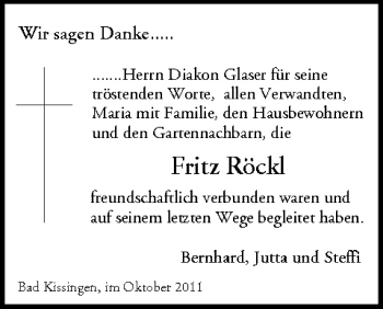 Anzeige von Fritz Röckl von MGO