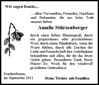 Anzeige von Amalie Stürzenberger von MGO