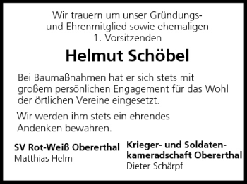 Anzeige von Helmut Schöbel von MGO