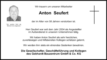Anzeige von Anton Seufert von MGO