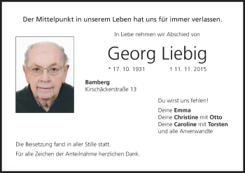 Anzeige von Georg Liebig von MGO