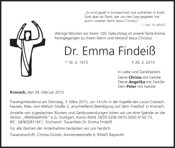 Anzeige von Emma Findeiß von MGO