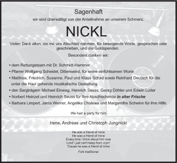 Anzeige von Nickl  von MGO