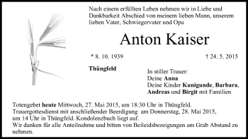 Anzeige von Anton Kaiser von MGO