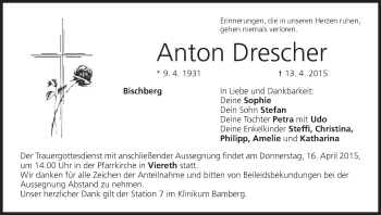 Anzeige von Anton Drescher von MGO