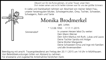 Anzeige von Monika Brodmerkel von MGO