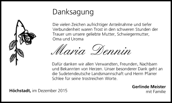 Anzeige von Maria Dennin von MGO