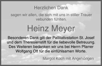 Anzeige von Heinz Meyer von MGO
