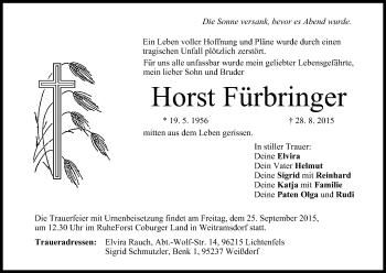 Anzeige von Horst Fürbringer von MGO