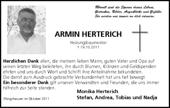 Anzeige von Armin Herterich von MGO