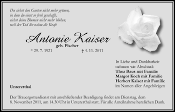 Anzeige von Antonie Kaiser von MGO