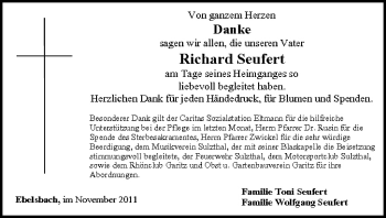 Anzeige von Richard Seufert von MGO