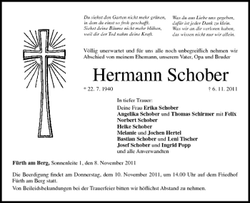 Anzeige von Hermann Schober von MGO