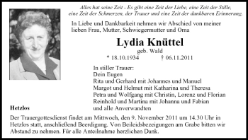 Anzeige von Lydia Knüttel von MGO