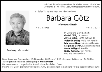 Anzeige von Barbara Götz von MGO