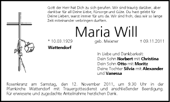 Anzeige von Maria Will von MGO