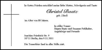 Anzeige von Christek Baatz von MGO