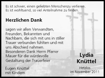 Anzeige von Lydia Knüttel von MGO