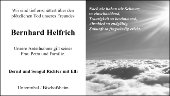 Anzeige von Bernhard Helfrich von MGO