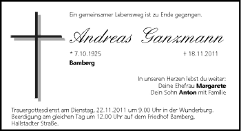 Anzeige von Andreas Ganzmann von MGO