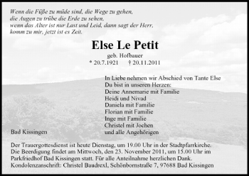 Anzeige von Else Le Petit von MGO