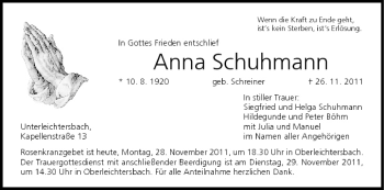 Anzeige von Anna Schuhmann von MGO