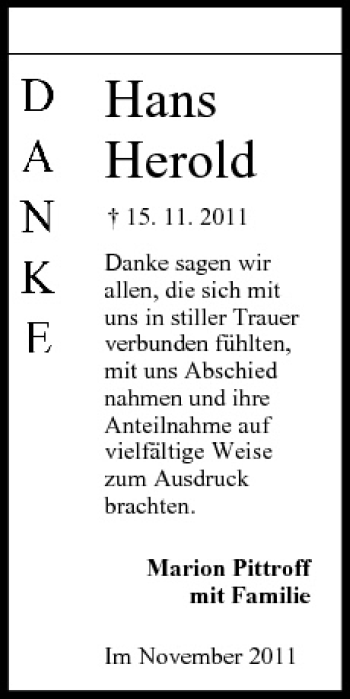 Anzeige von Hans AHerold von MGO