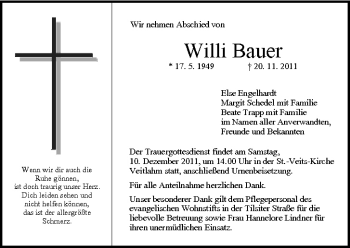 Anzeige von Willi Bauer von MGO