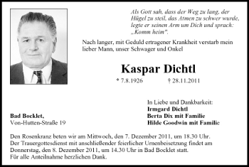 Anzeige von Kaspar Dichtl von MGO