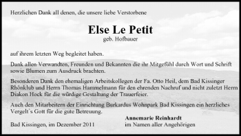 Anzeige von Else Le Petit von MGO