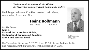 Anzeige von Heiß Roßmann von MGO