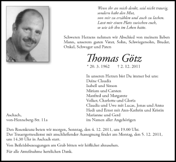 Anzeige von Thomas Götz von MGO