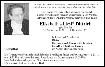 Anzeige von Elisabeth Dittrich von MGO