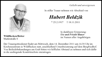 Anzeige von Hubert Beldzik von MGO