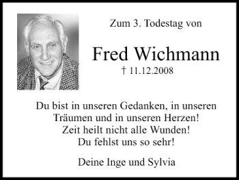 Anzeige von Fred Wichmann von MGO