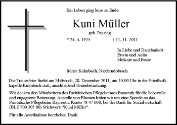 Anzeige von Kuni Müller von MGO