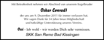 Anzeige von Oskar Conradt von MGO