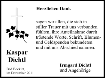 Anzeige von Kaspar Dichtl von MGO