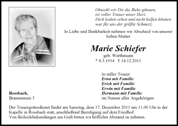 Anzeige von Marie Schiefer von MGO