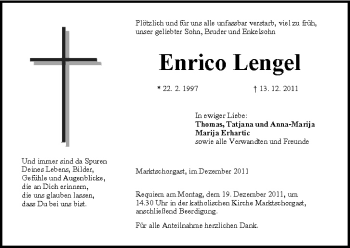 Anzeige von Enrico Lengel von MGO