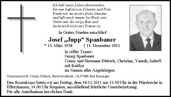 Anzeige von Josef Spanbauer von MGO
