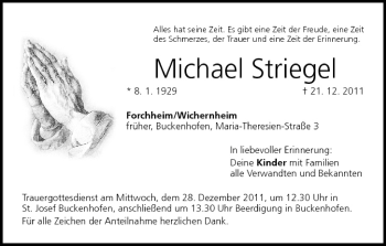 Anzeige von Michael Striegel von MGO