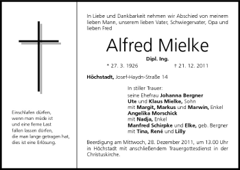 Anzeige von Alfred Mielke von MGO