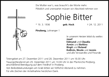 Anzeige von Sophie Bitter von MGO
