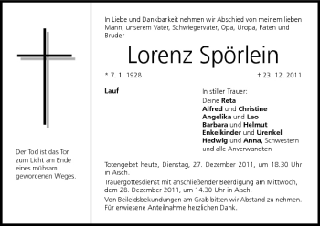 Anzeige von Lorenz Spörlein von MGO